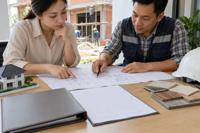 Đối chiếu bản vẽ và phụ lục hợp đồng xây dựng